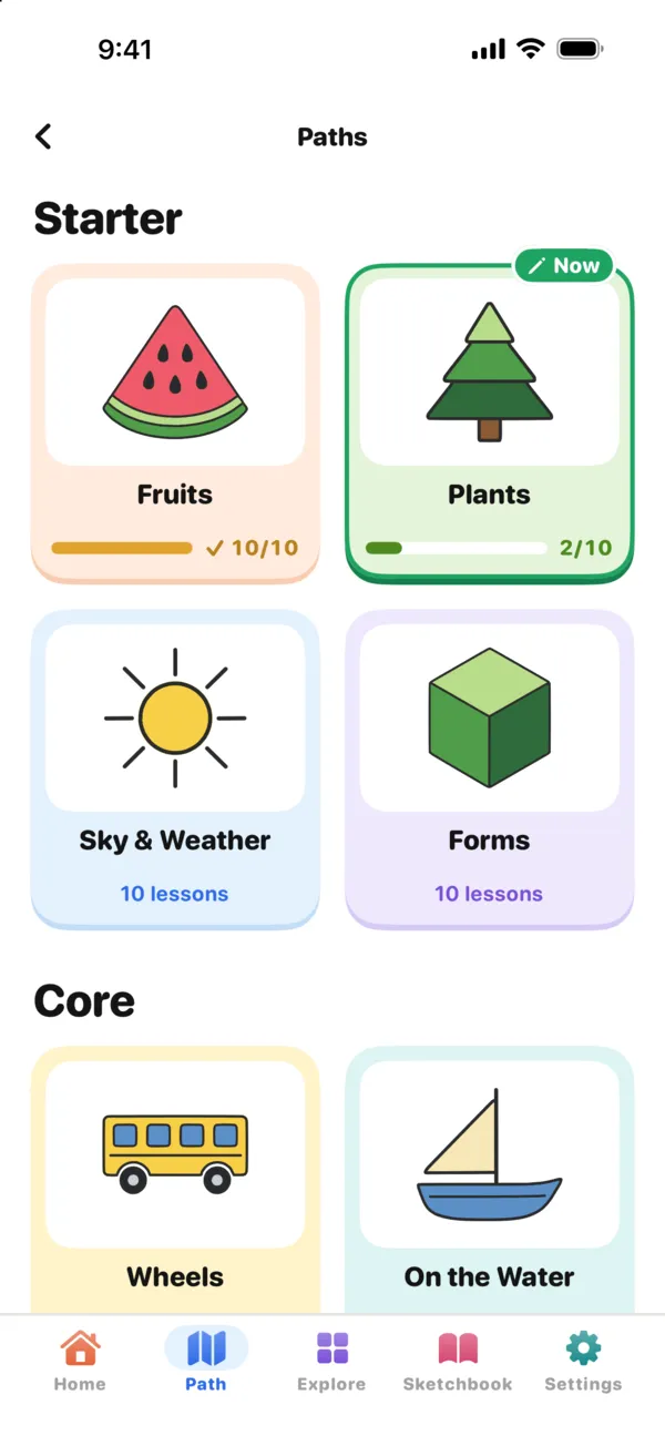 12 paths, from easy to advanced, on iPhone