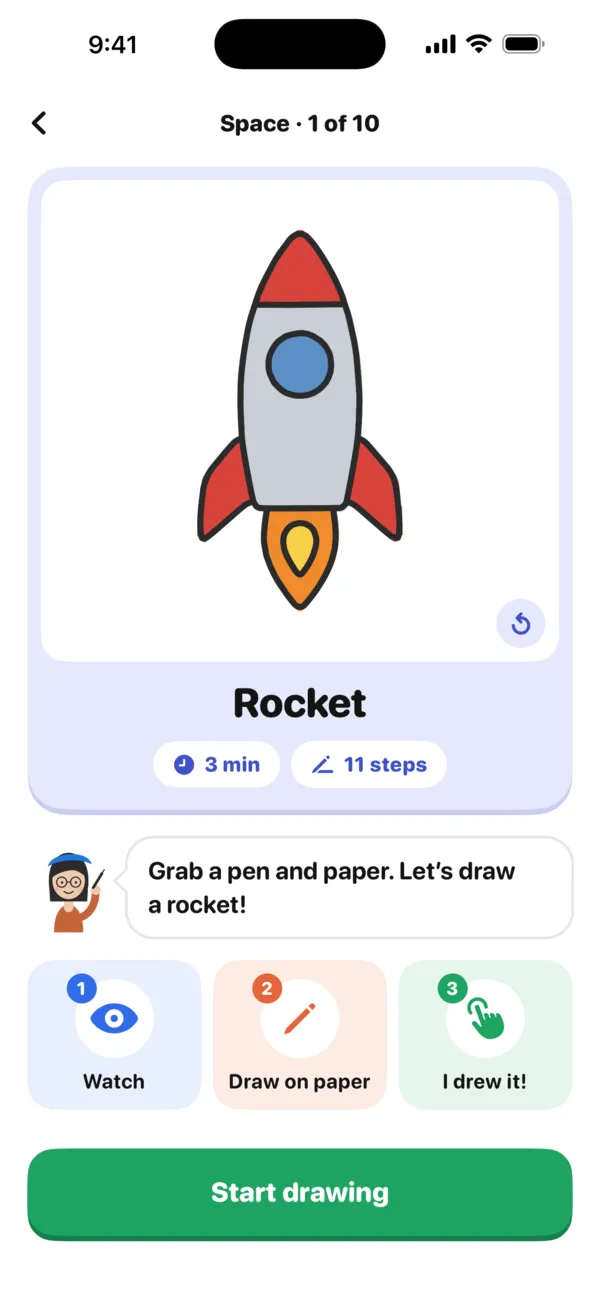 Know what you’re drawing before you start, on iPhone