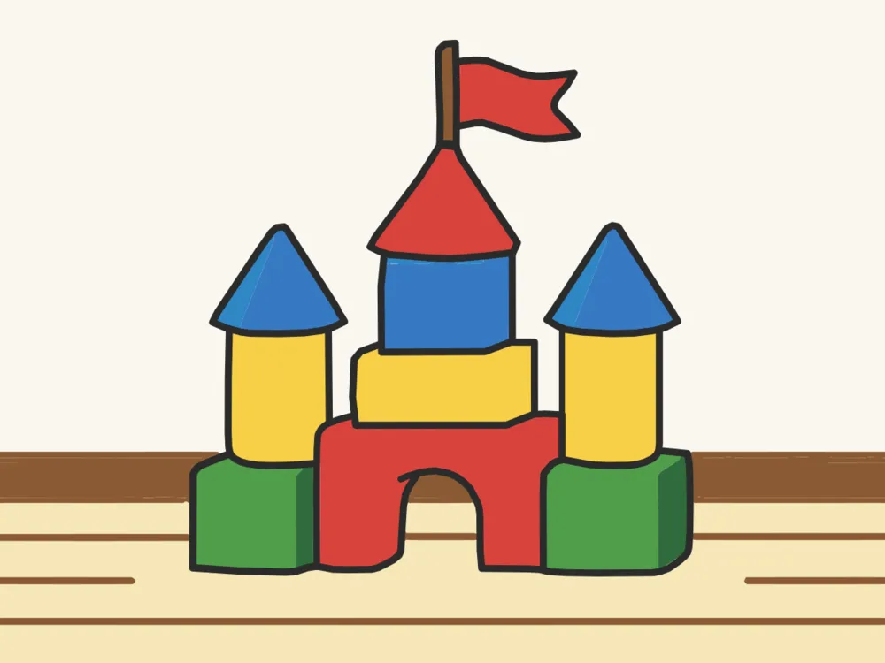 Block Castle, a scene to draw in Paper Coach