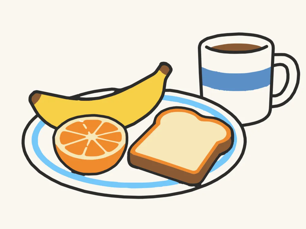 Breakfast Plate, a scene to draw in Paper Coach