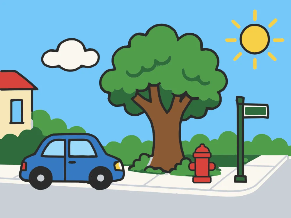 Street Corner, a scene to draw in Paper Coach